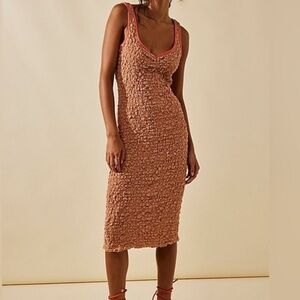 NWT Free People Set The Bar Midi Dress Size Large
